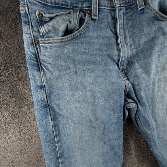 Levi's 505 Denim Jeans Blue ACTL 31x29 Zip Fly Cotton Blend Workwear Outdoors - Picture 3 of 16